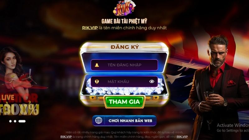 Cổng game tài phiệt Mỹ Rikvip